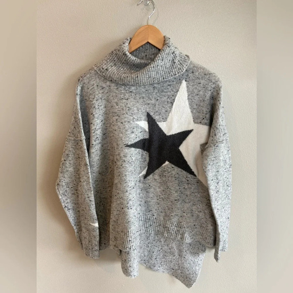 Nordstrom Sweaters - NORDSTROM Free Generation Los Angeles Asymmetrical Turtleneck Sweater Gr…